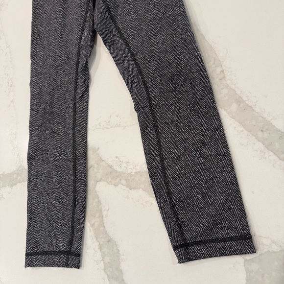 Lululemon Wunder Under HighRise Pant Leggings Womens 6 Heather Black Herringbone - Picture 5 of 11